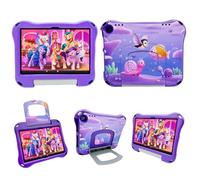 Riaour Case for 10" Tablet Kids,Light Weight Shock Proof Handle Stand Kids Friendly Case.Incompatible with iPad Samsung 10in Tablet. (Purple)