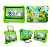 Riaour Case for 10" Tablet Kids,Light Weight Shock Proof Handle Stand Kids Friendly Case.Incompatible with iPad Samsung 10in Tablet. (Green)