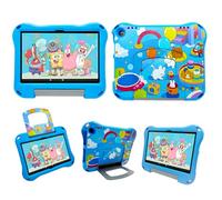 Riaour Case for 10" Tablet Kids,Light Weight Shock Proof Handle Stand Kids Friendly Case.Incompatible with iPad Samsung 10in Tablet.(Blue)