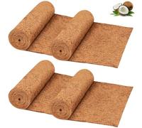 Riare 16 × 80 Inch No-Slip Ice and Snow Carpet Mats- Natural Coconut Fiber Carpet Anti-Slip Coir Carpet Mat for Winter Walkways Front Door Stairs Porch Outdoor Garden Patio Safe (4 Pack)