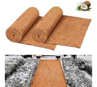 Riare 2 Pack 16 × 80 Inch No-Slip Ice and Snow Carpet Mats- Waterproof Outdoor Coconut Fiber Carpet Anti-Slip Coir Runner for Walkways, Front Door, Stairs, Porch Safe & Stable Walking