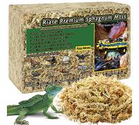 Riare 500g Premium Sphagnum Moss for Reptiles-Natural Reptile Moss Dried, Forest Live Moss for Terrarium, Frogs Snake Peat Moss Bedding for Leopard Gecko Turtle Anoles Salamanders (500g)