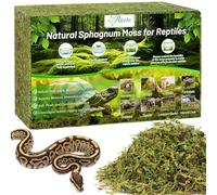 Riare 7OZ Natural Sphagnum Moss for Reptiles - 10QT Soft Forest Moss Reptile Bedding & Substrate for Tortoise, Hamsters, Snake, Leopard Gecko, Frog, Premium Live Moss for Tank, Terrarium