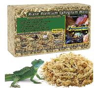 Riare Premium Sphagnum Moss for Reptiles- 20QT Natural Reptile Moss Dried, Forest Live Moss for Terrarium, Frogs Snake Peat Moss Bedding for Leopard Gecko Turtle Anoles Salamanders (150g)