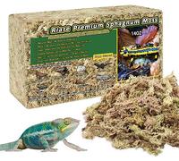 Riare Premium Sphagnum Moss for Reptiles-Natural Reptile Moss Dried, Forest Live Moss for Terrarium, Frogs Snake Peat Moss Bedding for Leopard Gecko Turtle Anoles Salamanders (400g)