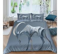 RIAVBAODG 3D 3D Goat Printing Duvet Cover Set Goat Quilt Cover Hidden Zipper 3 Pcs Bedding Set for Kids Girls Teens with Pillowcase King（220x240cm）