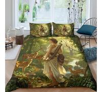 RIAVBAODG 3D Artemis Printing Duvet Cover Set Goddess of Hunt for Bedding Soft Lightweight for Kids Teens Boys Room Decor 3 Pcs with Pillow Case Double（200x200cm）