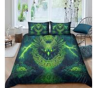 RIAVBAODG 3D Eagle Printing Duvet Cover Set Soft Lightweight Celtic Symbols Eagle Quilt Cover 3 Pcs Bedding Sets For Child Teens Youth Man with Pillowcase King(220x240cm)