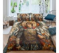 RIAVBAODG 3D Saint Michael Printing Duvet Cover Set Archangel 3 Pcs Bedding Set Soft Lightweight Bedroom Dorm Decor for Kids Teens Boys Room Decor with Pillowcase King（220x240cm）