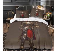 RIAVBAODG 3D Swordsman Printing Duvet Cover Set Soft Lightweight Warrior Quilt Cover 3 Pcs Bedding Sets For Child Teens Youth Man with Pillowcase Single（140x200cm）