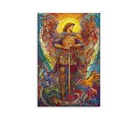RIAVBAODG Archangel Michael Poster Artwork Angel Giclee Canvas Prints Modern Canvas Wall Art Picture Wall Hanging for Office Gym Living Room Decor 20x30inch(50x75cm)