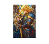 RIAVBAODG Archangel Michael Wall Decor Poster Angel Canvas Prints Picture Modern Canvas Art Picture Wall Hanging for Living Room Bedroom Home Decorations 16x24inch(40x60cm)