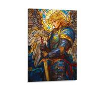 RIAVBAODG Archangel Michael Wall Decor Poster Angel Canvas Prints Picture Modern Wall Art Modern Decor Picture Hanging for Living Room Bedroom Home Decorations 16x24inch(40x60cm)