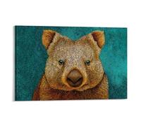 RIAVBAODG Australian Wombat Poster Artwork Wombat Giclee Canvas Prints Modern Canvas Wall Art Picture Wall Minimalist Modern Art for Home Office Decor Room Bedroom 12x18inch(30x45cm)