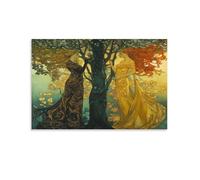 RIAVBAODG Celtic Goddess Poster Artwork Tree of Life Canvas Prints Picture Modern Canvas Wall Art Picture Wall Hanging for Dining Room Kitchen Home Office Decor 20x30inch(50x75cm)