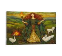 RIAVBAODG Celtic Goddess Wall Decor Poster Brigid Canvas Prints Picture Modern Wall Art Modern Decor Picture Hanging for Living Room Bedroom Home Decorations 20x30inch(50x75cm)