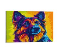 RIAVBAODG German Shepherd Dog Poster Artwork Alsatian Giclee Canvas Prints Modern Wall Art Picture Wall Hanging for Office Gym Living Room Decor 12x18inch(30x45cm)