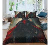 RIAVBAODG Jack The Ripper 3D Printed Duvet Cover Set Microfibre Comforter Victorian England Cover Soft Quilt Covers 3Pcs Bedding Sets with Pillowcase for Kids Girls Teens Double（200x200cm）