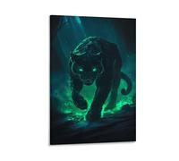 RIAVBAODG Jaguar Wall Decor Poster Black Panther Giclee Canvas Prints Modern Wall Art Picture for Living Room Bedroom Home Office Modern Decor 08x12inch(20x30cm)