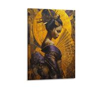 RIAVBAODG Japanese Geisha Poster Artwork Edo Period in Japan Giclee Canvas Prints Modern Canvas Wall Art Picture Wall Hanging for Office Gym Living Room Decor 20x30inch(50x75cm)