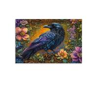 RIAVBAODG Raven,crow Poster Artwork Art Nouveau Giclee Canvas Prints Modern Wall Art Picture Wall Hanging for Living Room Bedroom Home Decorations 20x30inch(50x75cm)