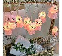 Riaxuebiy 1.65M 10 LED Cute Animal Squirrel String Lights Battery Operated Decorative Festival Fairy Lights Warm White Animal Ornament Children's Bedroom Night Light (Squirrel)
