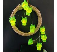 Riaxuebiy 10 LED Frog Fairy Lights 1.65m Length Frog Prince String Lights Warm White Battery Operated Bedroom Children Room Christmas Decor Chain of Lights