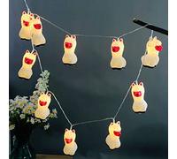 Riaxuebiy Alpaca String Lights Battery Operated Llama String Fairy Lights 10 Warm White LEDs with Timer 1.65m 3D Painted Cartoon Animal Night Light for Bedroom Nursery Decoration (White Alpaca)