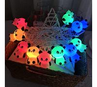 Riaxuebiy Animal Theme Panda Light String Colorful Battery Powered Night Light for Birthday Party Holiday Christmas Easter Kids Room Decoration (1.65M/10LED, Panda)