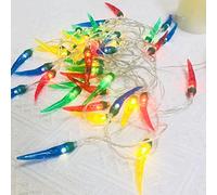 Riaxuebiy Colorful Chilli String Lights LED Copper Wire Fairy Light Pepper Decor Lamp Battery Powered Warm White for Christmas Holiday Party Decoration(3m/20led, Multicolor Chili)