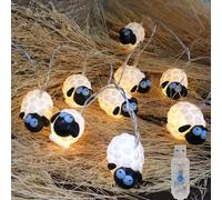 Riaxuebiy Cute Sheep Shape Night Light,Sheep String Fairy Light USB Powered for Xmas Tree Ornaments Birthday Children's Bedroom Decoration (USB-8 Modes)
