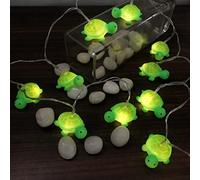 Riaxuebiy Cute Turtle Theme Decor String Lights Battery Operated Spring Green Tortoise Decor Night Lights for Christmas Halloween St. Patrick's Day Party Decoration (Green Turtle)