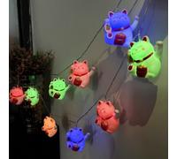 Riaxuebiy Lucky Cat Fairy Lights 1.65m Length 10 LEDs Waving Arm Cat String Lights Colorful Battery Operated Bedroom Children Room Decor Chinese Cat Chain of Lights (Colorful)