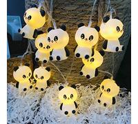 Riaxuebiy Panda Fairy Lights Length Panda String Lights Battery Operated for Bedroom Children Room Christmas Wedding Easter Decor (1.65m/10led, Panda)