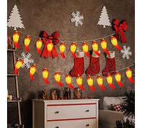 Riaxuebiy Red Chili String Light 3M 20 LEDs Pepper Fairy Lights USB & Battery Powered for Bedroom Wedding Party Christmas Festival Decoration (Pepper)