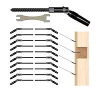 Riayer 20 Pack Black Cable Railing Kit,Invisible Crimp Fitting Cable Railing Hardware, 180°Adjustable Right&Left Handed Thread Swage Lag Screws for Wood Post of 1/8" T316 Stainless Steel,HF016BA