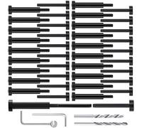 RiaYer Cable Railing Kit for Deck - 20 Pair Black Invisible Cable Railing Hardware System, 1/8" T316 Stainless Steel Hidden Tensioner for Wood/Metal Posts