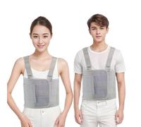 Rib Brace for Cracked Ribs,Adjustable Chest Binder for Rib Injury Recovery,Rib Wrap with Cross Back Straps,Breathable Chest Brace for Men and Women with Broken Ribs, Rib Fractures and Dislocations