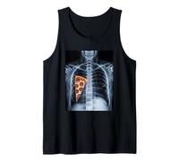 Rib Cage X-Ray Pizza Slice Funny Food Humor Anatomy Tank Top