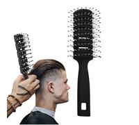 Rib Comb - Curved Ventilation Brush, Anti-Static Hair Brush for Men and Women, Paddle Detangling Brush, Hair Brush for Men and Women, Massage Hair Comb, Nine Rows Ribbed Comb Design, dic
