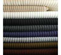 Rib Knit Cuff Waist Band Fabric,Chunky 2 x 2 Knit,Stretch Material,for Knitted Welts,Accessories,Edge,Trim,Body Apparel Fabric,100cm Wide,26 Colours.British Made,Neotrims (Black)