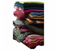 Rib Knit Fabrics Jersey Material Dress Making Remnants Crafts Bundle,5 Lengths Mix Designs & Colors 1/4-1/2 Meter Pieces. Neotrims UK, Each Completely Different,Plains and Stripes Knitted Material