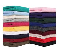 Rib Knit Trim Fabric,Ribbing Material for Cuffing Waistband & Neckbands Stretch Cotton Poly 1x1 Rib, Versatile for All Weight Fabrics that Need Support or Revamp Trimming. Dusky Sky Blue, 1/2 mt
