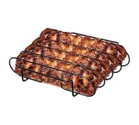 Rib Rack BBQ Grill Stand Stainless Steel Vertical 4 | Rib Meat Platform for Home Kitchen Picnic Outdoor Camping