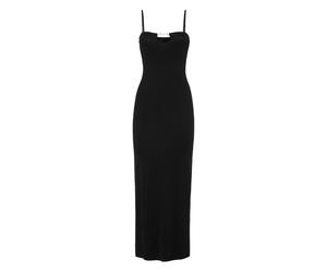 Rib Straight Across Midi Dress - female - Philipp Plein - Maxi Dresses - Black - M - Dresses M