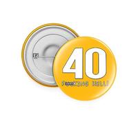 Rib Ticklerz - 40th Birthday Pin Badge - Age 40 Today - Funny Novelty Birthday Gift - For Him & Her - 40 F*cking Hell - Best Friend Colleague Joke Present - BA17