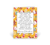 Rib ticklerz - Christmas Card For Friend Good Friends Are Like Stars Special Friend Colleague Cute Xmas Cards Friendship Best Friend Christmas Cards Mate - CD979