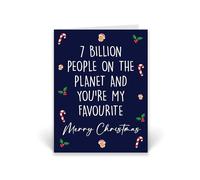 Rib ticklerz - Christmas Card For Friends Bestie Wife Husband Funny Xmas Cards You're My Favourite Banter Colleague Secret Santa Present Merry Christmas - CD956
