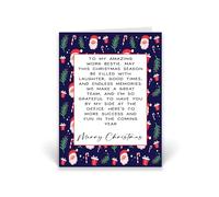 Rib ticklerz - Christmas Card For Work Bestie Laughter Good Times Endless Memories Cute Novelty Merry Christmas Cards For Colleague Office Secret Santa - CD977