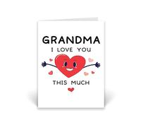 Rib ticklerz - Cute Grandma Cards I Love You This Much Grandma Birthday Cards Mother's Day Cards Christmas Cards You're The Best Grandma Cards Christmas - CD642